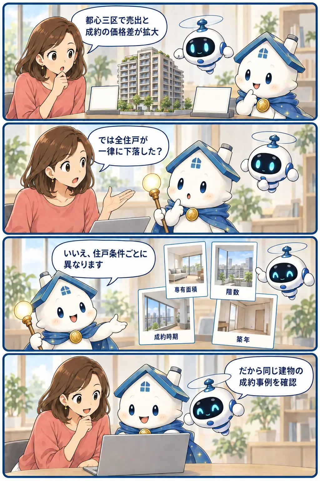 tokyo-central-3ward-condo-listing-contract-price-gap-manga